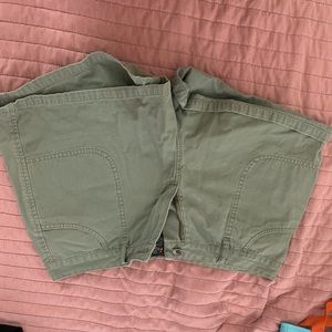Vintage Route 66 Army Green Shorts